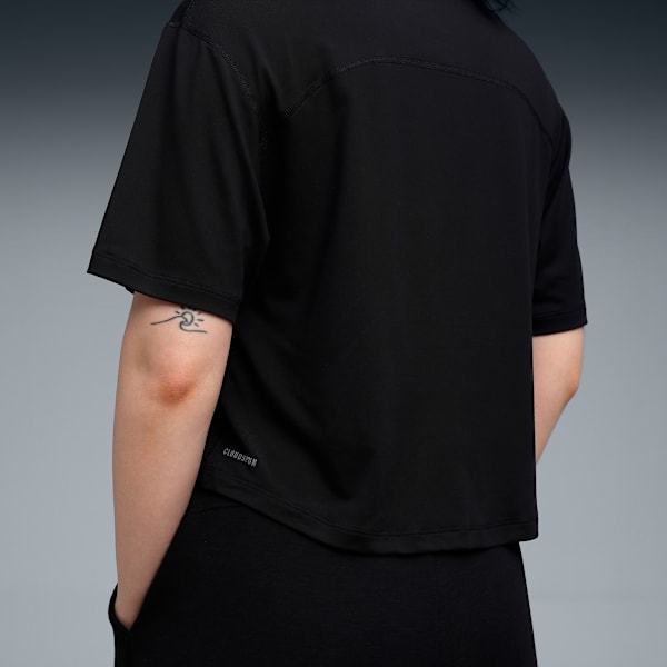 CLOUDSPUN Women's Moisture-Wicking Oversized Tee, PUMA Black, extralarge-IND