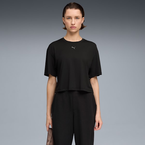 CLOUDSPUN Oversized Tee Women, PUMA Black, extralarge