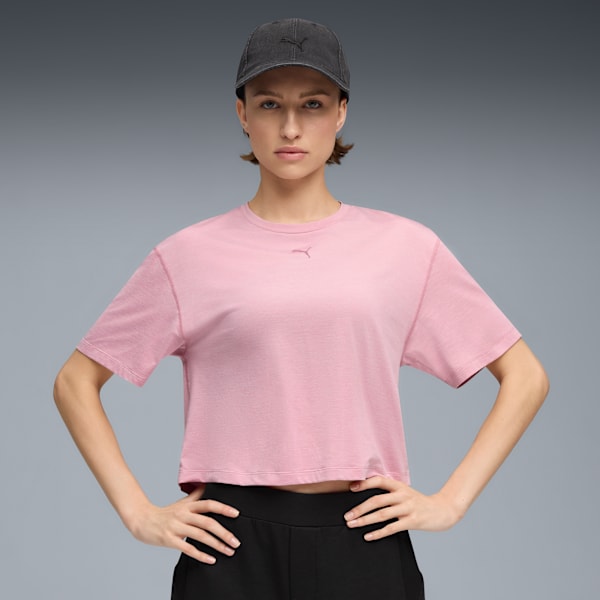 CLOUDSPUN Oversized Tee Women, Poised Pink Heather, extralarge
