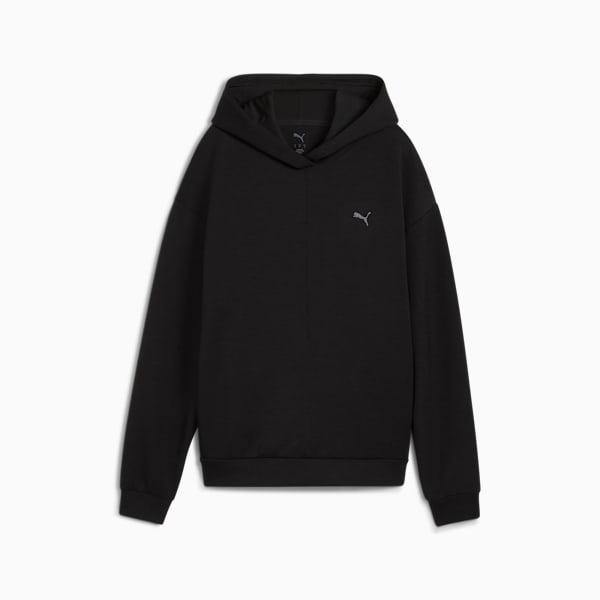 Black PUMA hoodie for adults with a subtle logo on the chest.