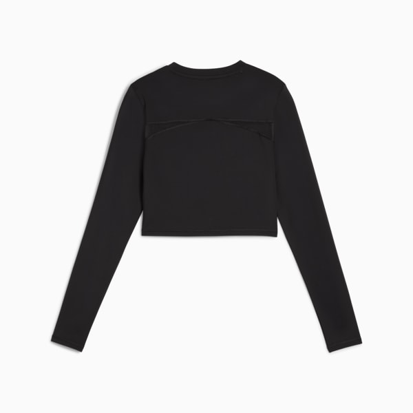 PUMA SHAPE Long Sleeve Cropped Top Women, PUMA Black, extralarge-GBR