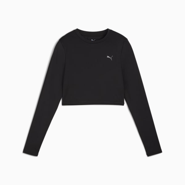 PUMA SHAPE Long Sleeve Cropped Top Women, PUMA Black, extralarge-GBR