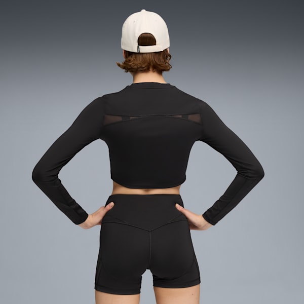 PUMA SHAPE Long Sleeve Cropped Top Women, PUMA Black, extralarge-GBR