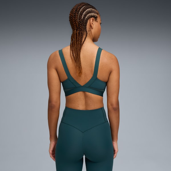 PUMA SHAPE BRA - Low Women, Green Terrain, extralarge