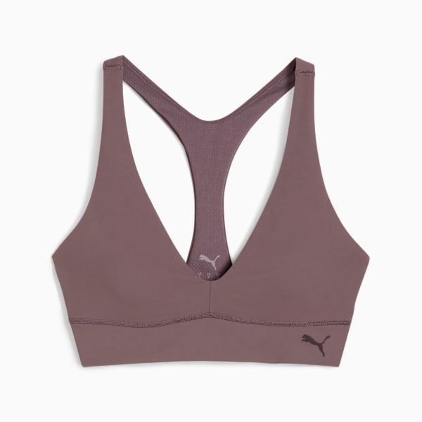Shapeluxe Plunge Women's Moisture Wicking, Low Impact Sports Bra, Raisin, extralarge