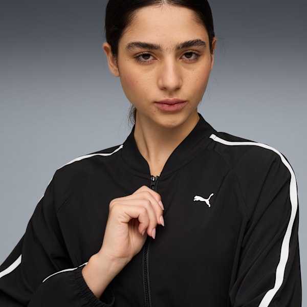 FLORAL RIBBON Woven Full Zip Women, PUMA Black, extralarge