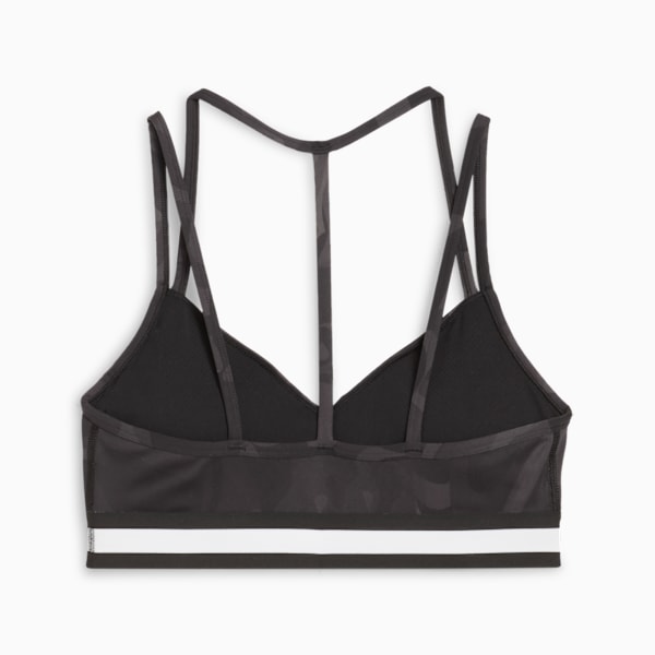 FLORAL RIBBON Low-Support Bra, PUMA Black, extralarge