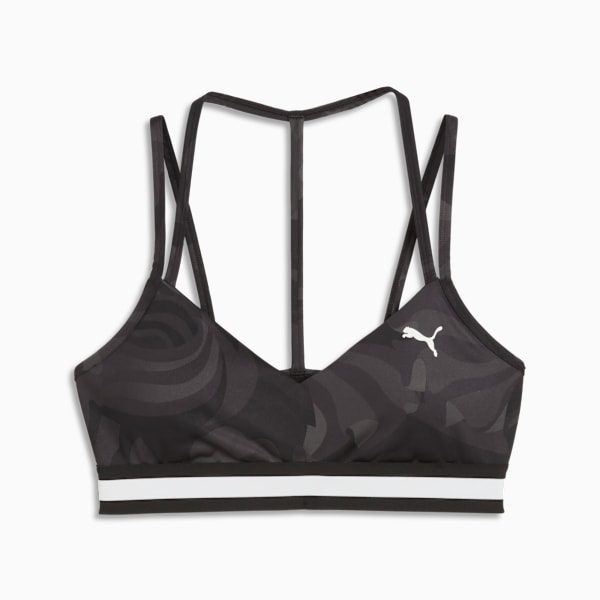 Bra deportivo de sujeción baja FLORAL RIBBON, PUMA Black, extralarge