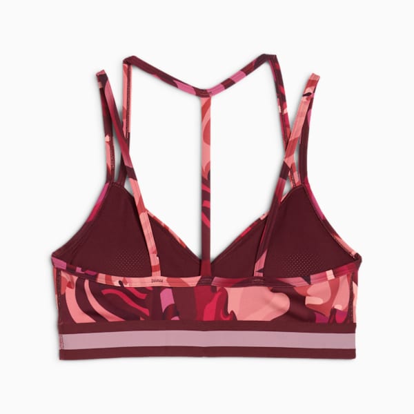 FLORAL RIBBON Low-Support Bra, Ruby Shimmer, extralarge