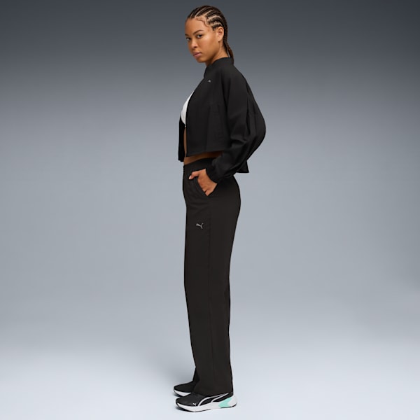 High-Waist Athleisure Pants Women, PUMA Black, extralarge-GBR