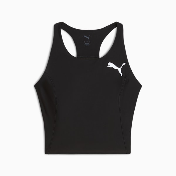 Crop top de running RACEDAY ULTRAFORM para mujer, PUMA Black, extralarge