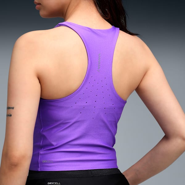 Raceday Ultraform Women's Breathable Crop Tank, Dark Amethyst, extralarge-IND