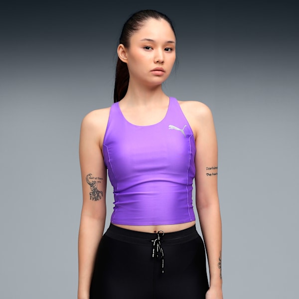Raceday Ultraform Women's Breathable Crop Tank, Dark Amethyst, extralarge-IND