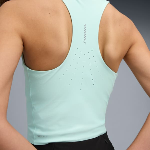 Top corto de running para mujer RACEDAY Ultraform, Mint Melt, extralarge