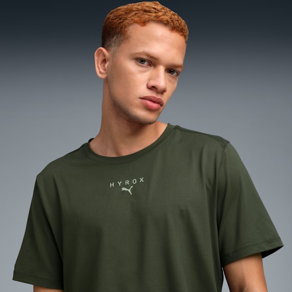 PUMA X HYROX Men Cloudspun Thermo Training T-shirt, Dark Olive, extralarge-IND