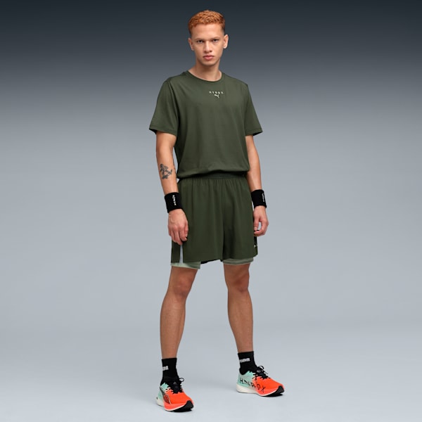 PUMA X HYROX Men Cloudspun Thermo Training T-shirt, Dark Olive, extralarge-IND