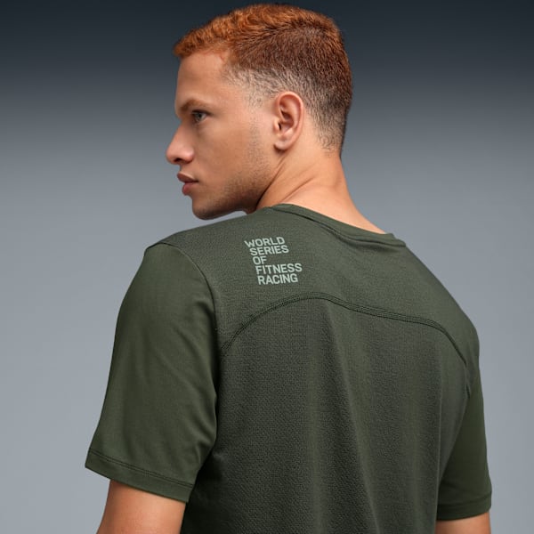 PUMA X HYROX Men Cloudspun Thermo Training T-shirt, Dark Olive, extralarge-IND