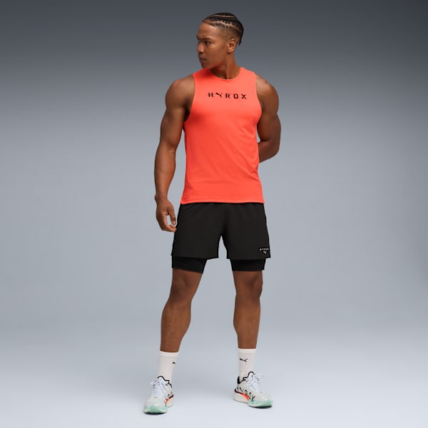 HYROX Cloudspun Men's Regular Fit Training Tank, Glowing Red, extralarge-IND