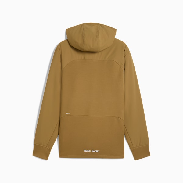 Chamarra de running tipo suéter PUMA x SAYSKY que absorbe la humedad, Honey Butter, extralarge