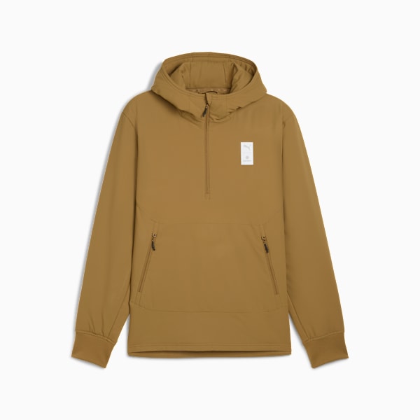 Chamarra de running tipo suéter PUMA x SAYSKY que absorbe la humedad, Honey Butter, extralarge