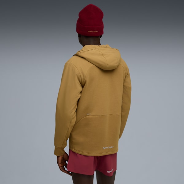Chamarra de running tipo suéter PUMA x SAYSKY que absorbe la humedad, Honey Butter, extralarge