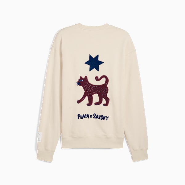 PUMA x SAYSKY Knit Crew Sweatshirt, Alpine Snow, extralarge-IND