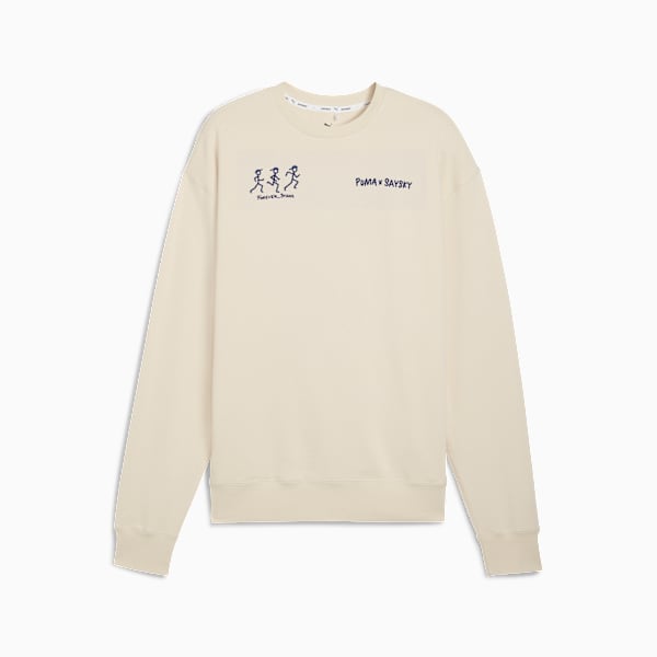 PUMA x SAYSKY Knit Crew Sweatshirt, Alpine Snow, extralarge-IND