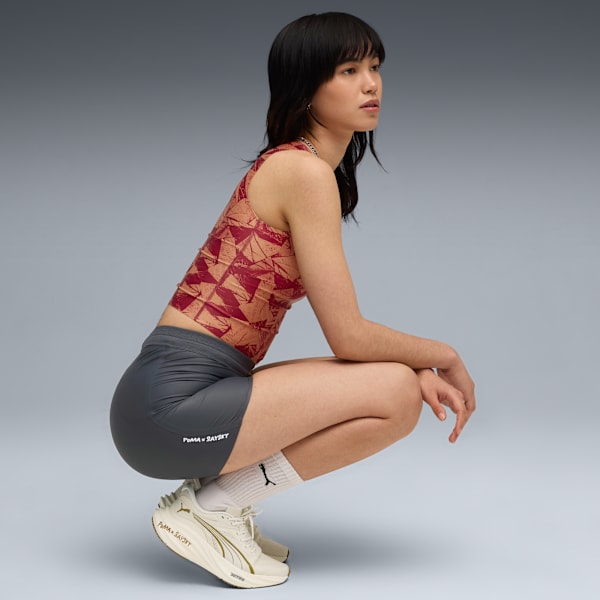 W PUMA X SAYSKY SHORT TIGHT, Dusky Gray, extralarge