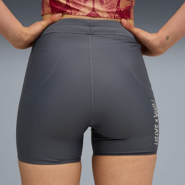 W PUMA X SAYSKY SHORT TIGHT, Dusky Gray, extralarge