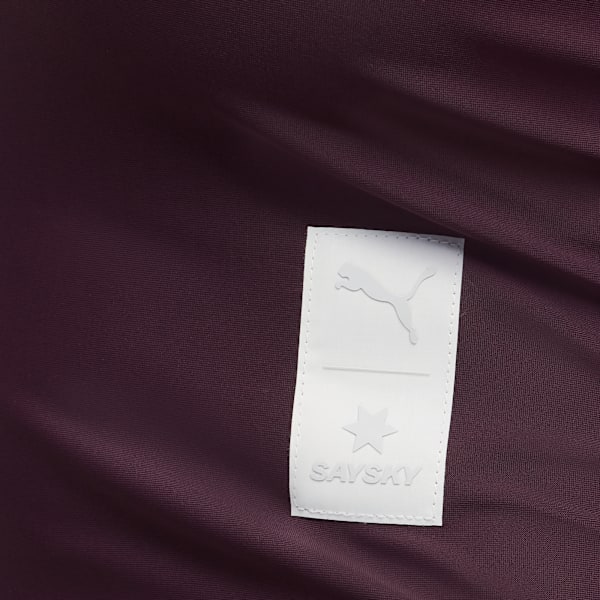 PUMA x SAYSKY Women's Moisture Wicking Running Crop Tank, Raisin, extralarge