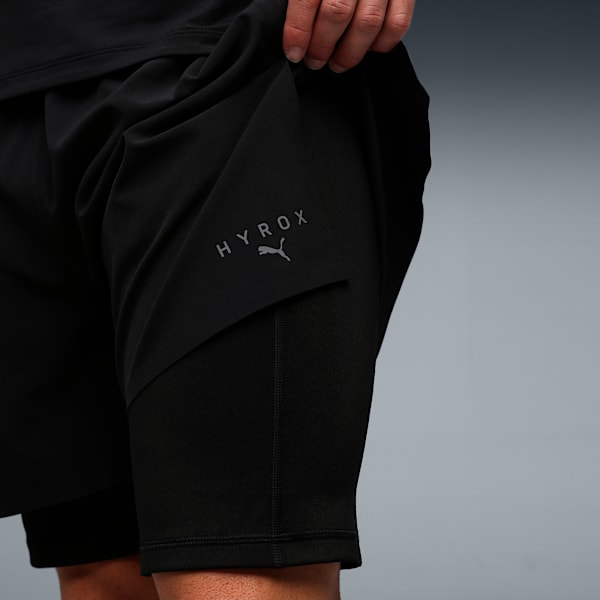 PUMA X HYROX Men 2-In-1 Performance Woven Shorts, PUMA Black, extralarge-IND