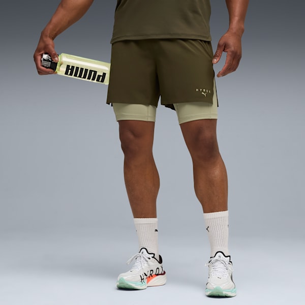 PUMA x HYROX 2in1 Training Shorts Men, Dark Olive, extralarge