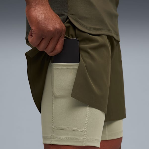 PUMA x HYROX 2in1 Training Shorts Men, Dark Olive, extralarge