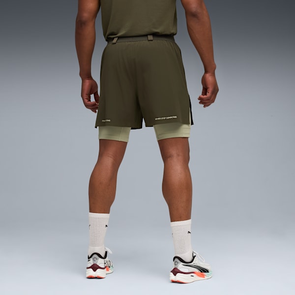 PUMA x HYROX 2in1 Training Shorts Men, Dark Olive, extralarge