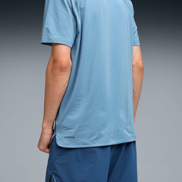 CLOUDSPUN Men's Lightweight Dry Training Tee, Cool Blue, extralarge-IND