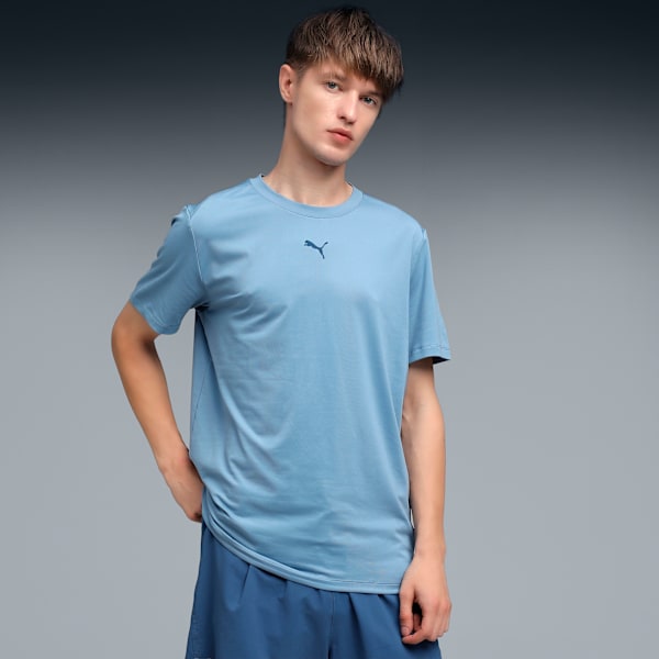CLOUDSPUN Men's Lightweight Dry Training Tee, Cool Blue, extralarge-IND