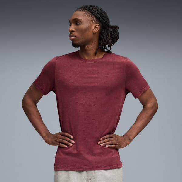 CLOUDSPUN Tee Men, Ruby Shimmer Heather, extralarge