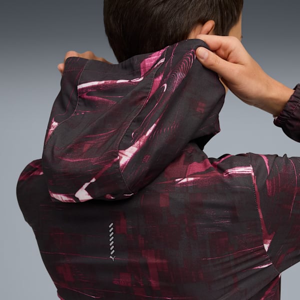 RUN VELOCITY Women's Woven Jacket, Ruby Shimmer, extralarge-IND