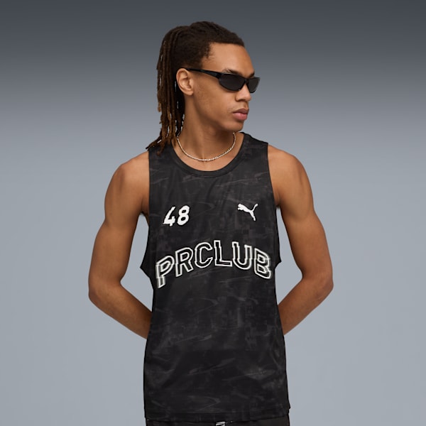 M RUN CLUB GRAPHIC TANK Men, PUMA Black, extralarge