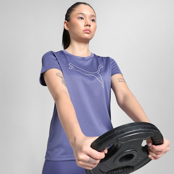 Train All Day Women's Ultrabreathe Training Tee, Blue Crystal, extralarge-IND