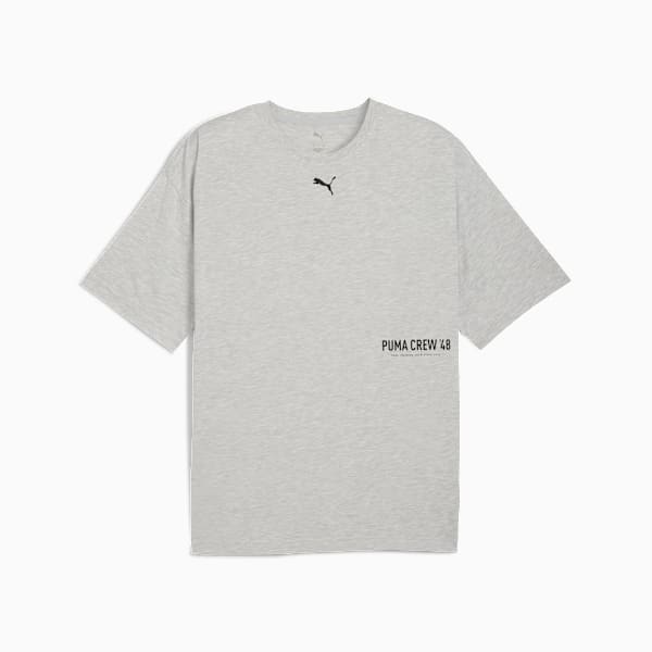 Playera oversize de entrenamiento para hombre, Light Gray Heather, extralarge