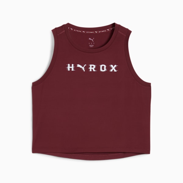 PUMA X HYROX Cloudspun Thermo Women's Crop Training Tank, Ruby Shimmer, extralarge-IND
