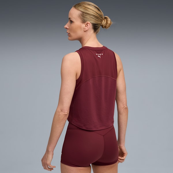 PUMA X HYROX Cloudspun Thermo Women's Crop Training Tank, Ruby Shimmer, extralarge-IND