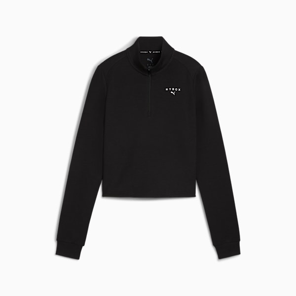 PUMA x HYROX CLOUDSPUN Quarter-Zip Top Women, PUMA Black, extralarge