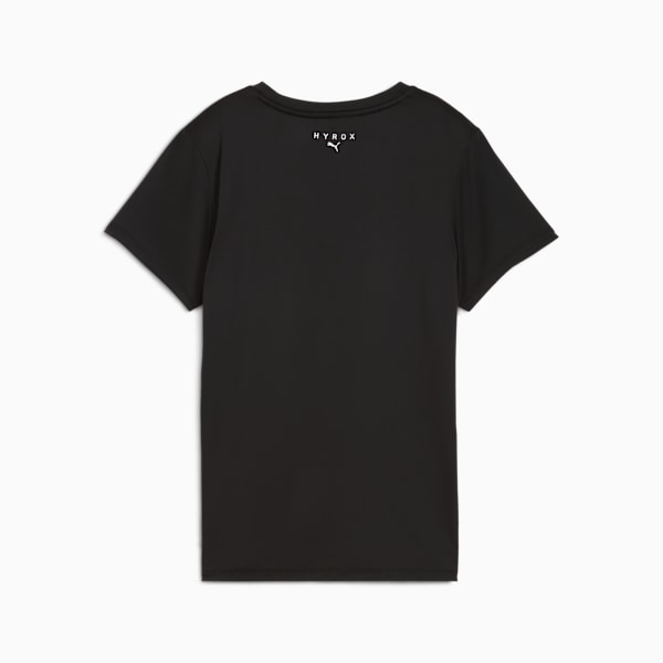 PUMA X HYROX Women's Sweat-Wicking Graphic Tee, PUMA Black, extralarge-IND