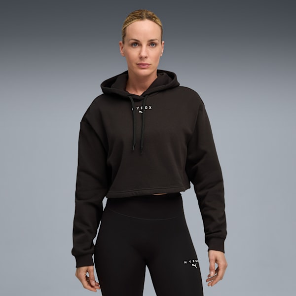 PUMA x HYROX Heavyweight Hoodie Women, PUMA Black, extralarge-GBR