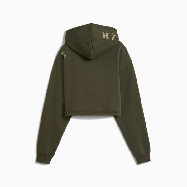 PUMA x HYROX Heavyweight Hoodie Women, Dark Olive, extralarge