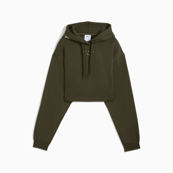 PUMA x HYROX Heavyweight Hoodie Women, Dark Olive, extralarge