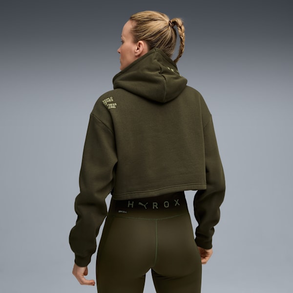 PUMA x HYROX Heavyweight Hoodie Women, Dark Olive, extralarge