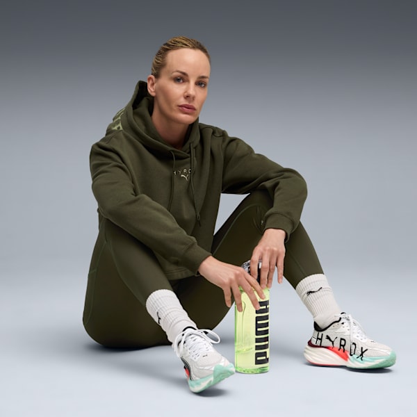 PUMA x HYROX Heavyweight Hoodie Women, Dark Olive, extralarge